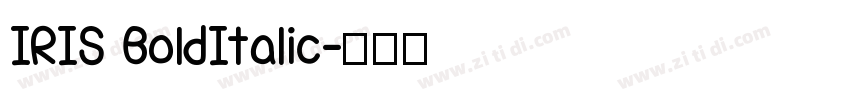 IRIS BoldItalic字体转换